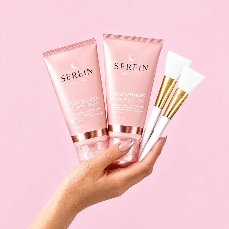 [Free! 2-Day Delivery] 2 Pieces Serein Collagen Overnight Wrapping Peel-Off Mask