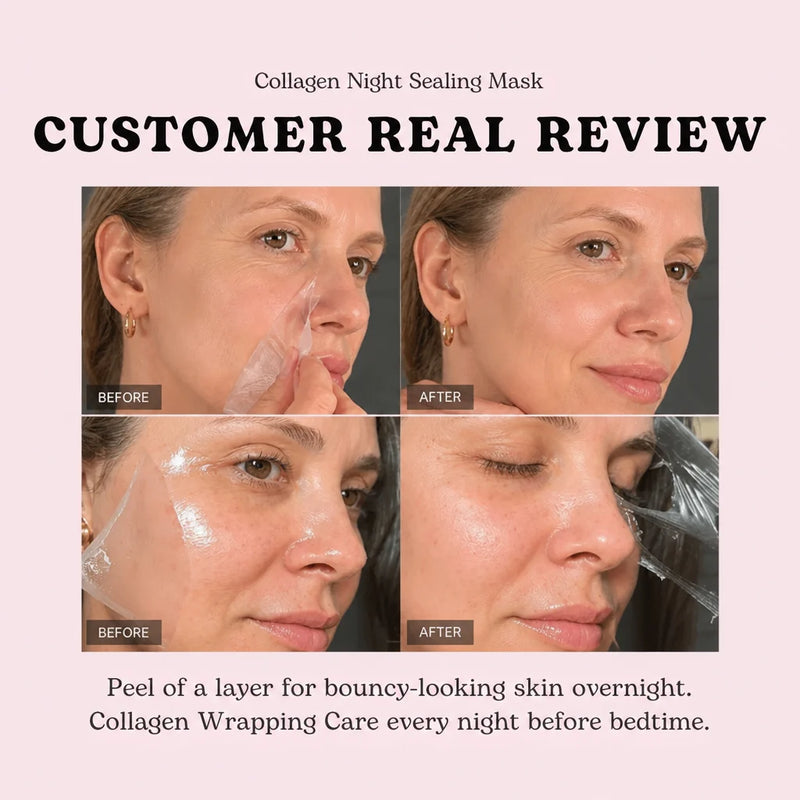 [Free! 2-Day Delivery] 2 Pieces Serein Collagen Overnight Wrapping Peel-Off Mask